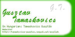 gusztav tamaskovics business card