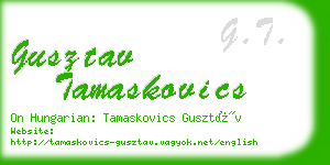 gusztav tamaskovics business card
